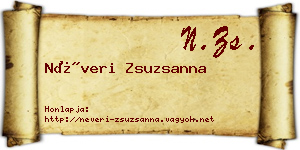 Néveri Zsuzsanna névjegykártya
